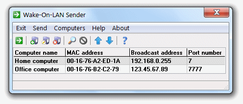 Wake-On-LAN Sender v2.0.9 by Alexander Yarovy