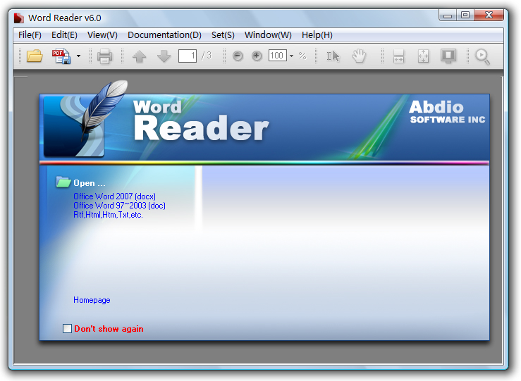 Word Reader v6.5 by Abdio Software Inc