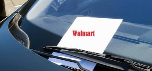 Is it legal to put flyers on cars at Walmart