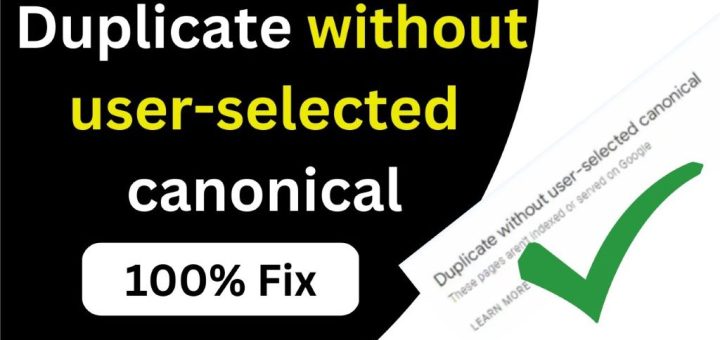 How to Fix Duplicate Without User-selected Canonical