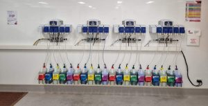 Laundry accessories including detergent dispensers