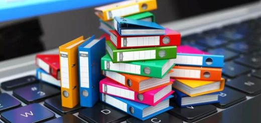 Computer screen showing neatly organized folders in a digital file management system