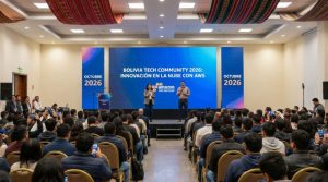 AWS cloud technology speakers presenting at Bolivia community tech event 2026