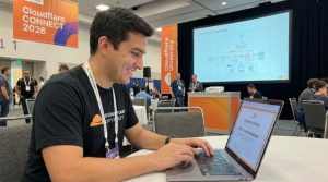 A developer completing a hands-on Zero Trust training session at Cloudflare University during Cloudflare Connect 2026 in San Francisco