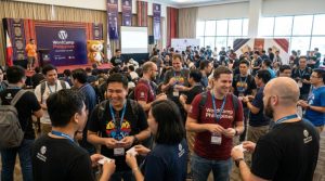 WordPress community attendees networking at WordCamp Philippines conference